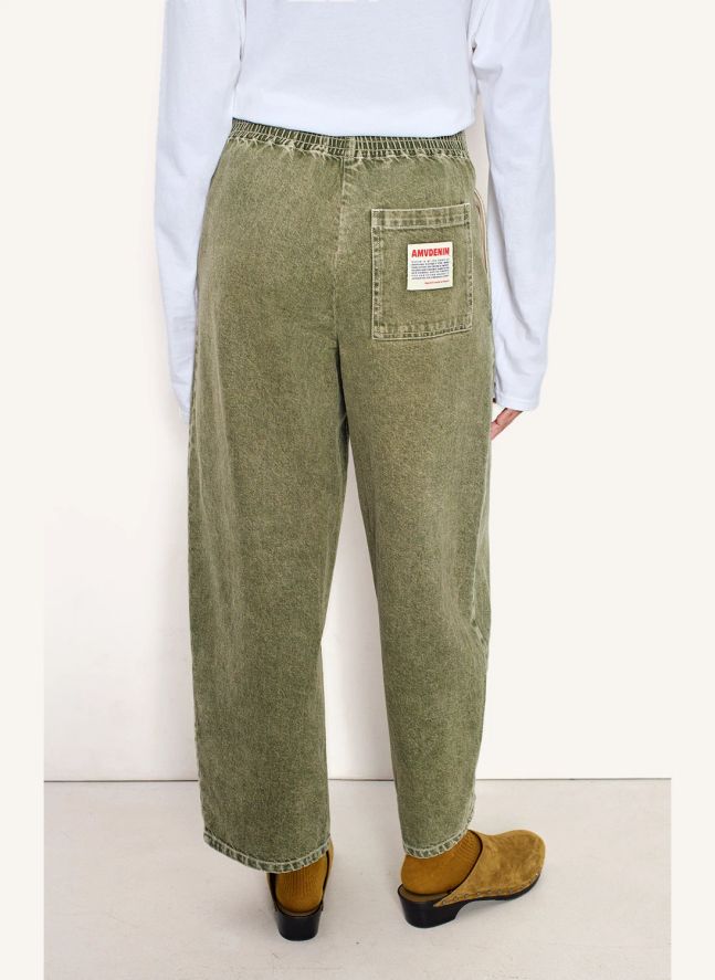 Pantalon Carotte Uzatown Coton | Olive