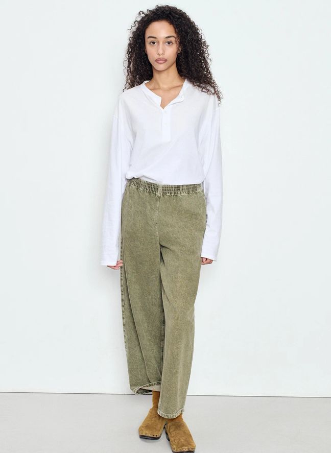 Pantalon Carotte Uzatown Coton | Olive