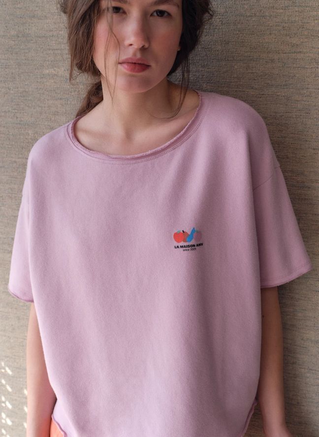 T-shirt Atubay Coton | Rose Litchi