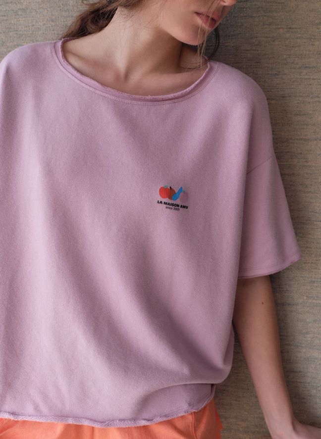 T-shirt Atubay Coton | Rose Litchi