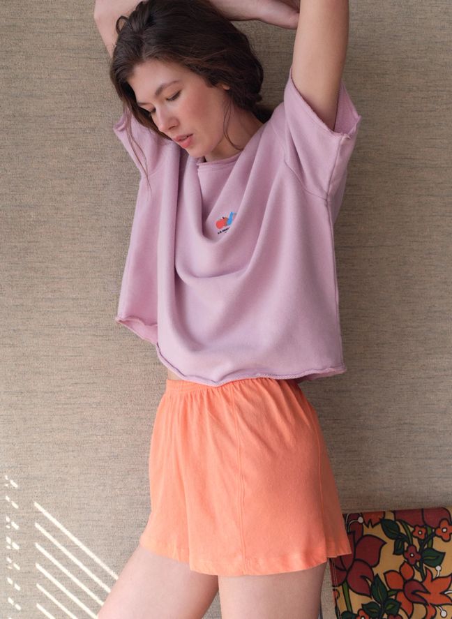 T-shirt Atubay Coton | Rose Litchi