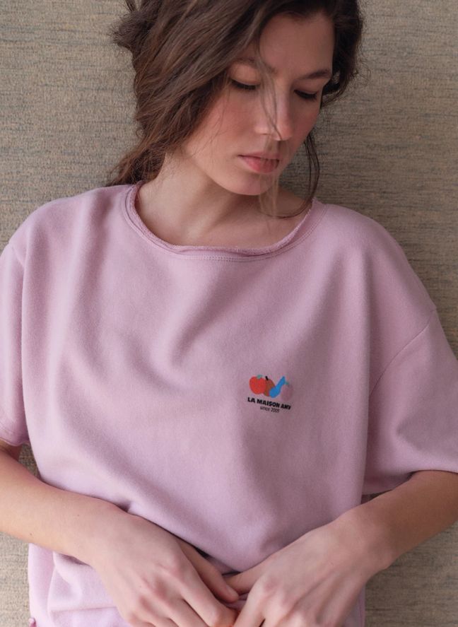 T-shirt Atubay Coton | Rose Litchi