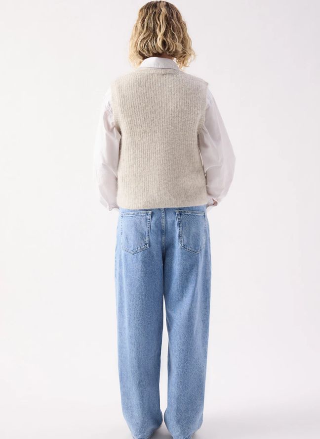 Gilet East Alpaga | Gris chiné