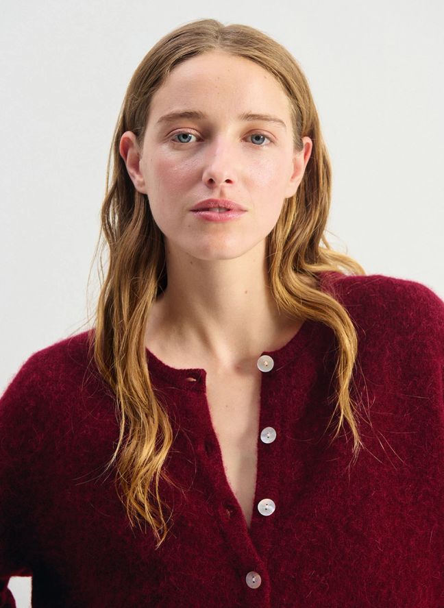 Gilet Vitow Alpaga | Cerisier