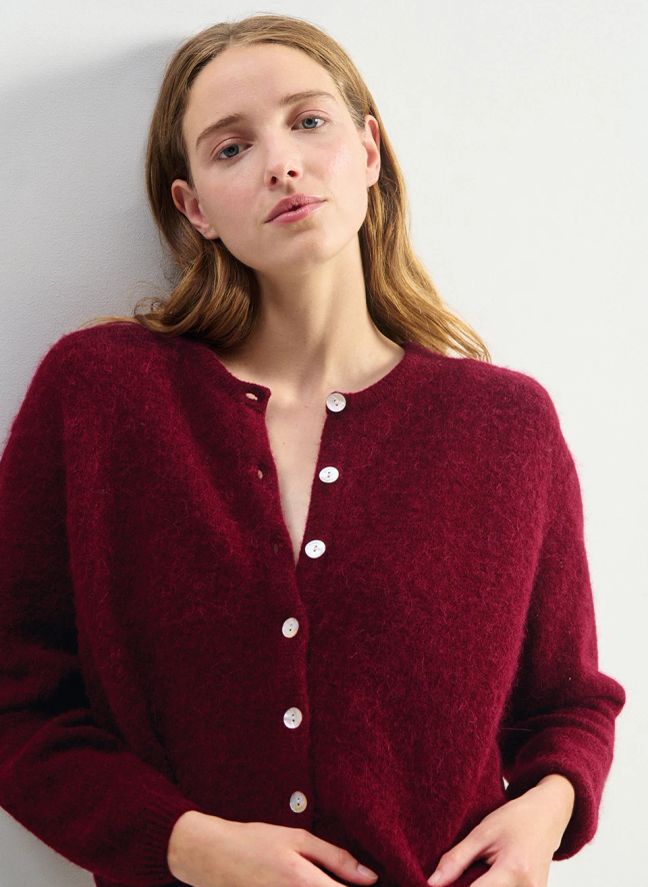 Gilet Vitow Alpaga | Cerisier