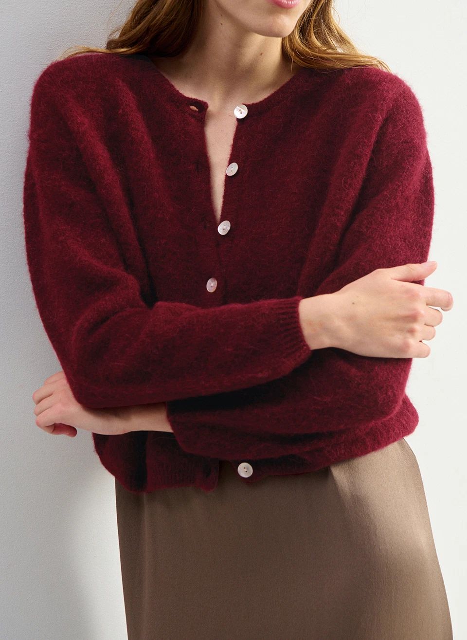 Gilet Vitow Alpaga | Cerisier- Image produit n°7