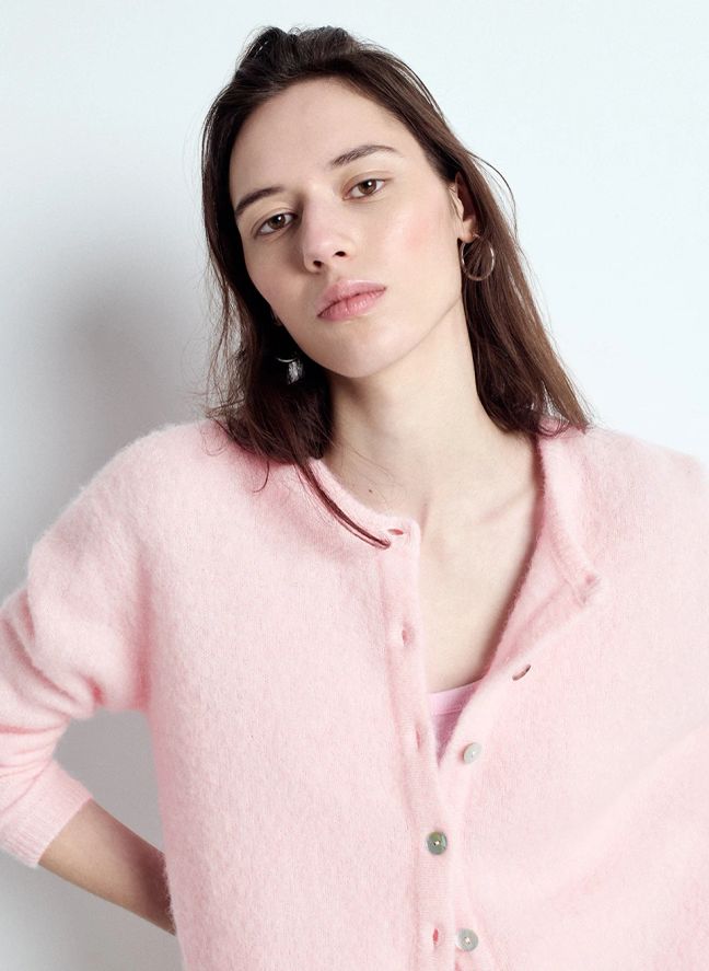 Gilet Vitow Alpaga | Rose bonbon
