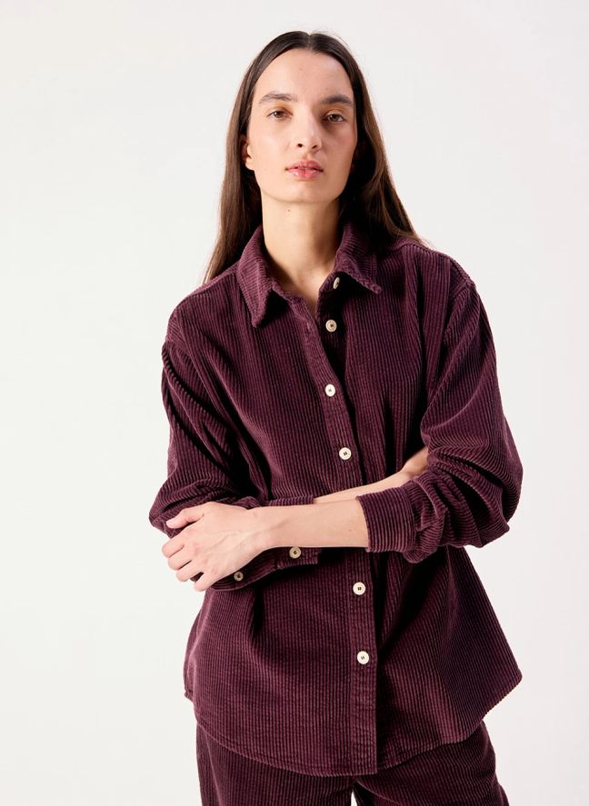 Chemise Padow Coton | Aubergine