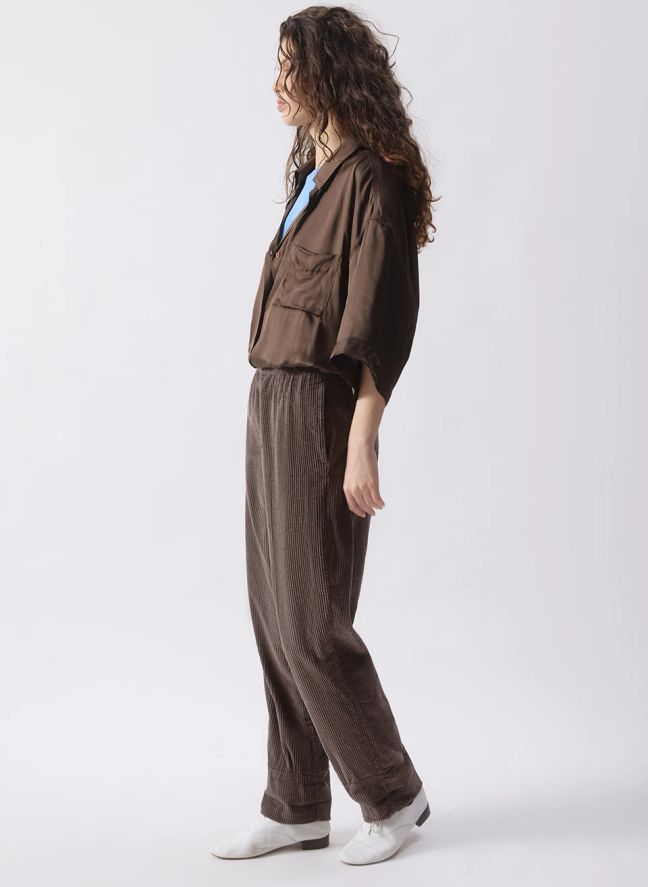 Pantalon Carotte Padow Coton | Cendre