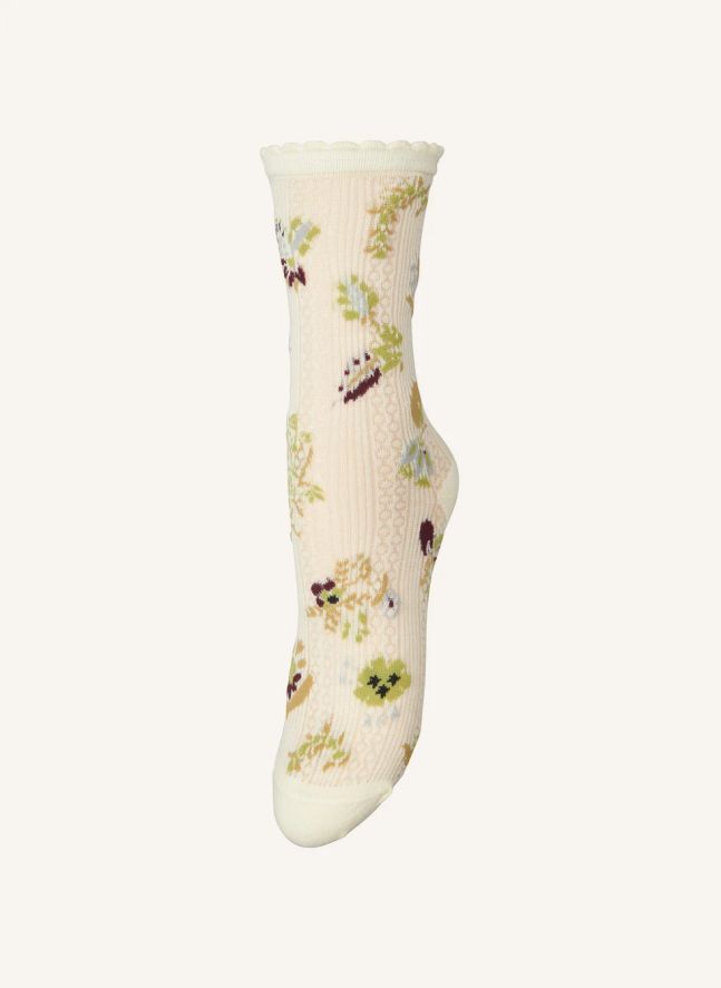 Fiora Cotta Socks | Ecru