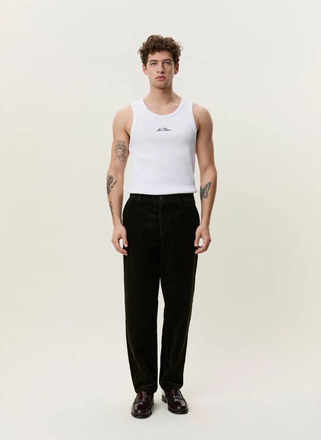 Pantalon Tapered Corduroy | Vert foncé