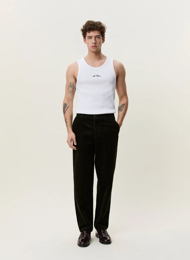 Pantalon Tapered Corduroy | Vert foncé