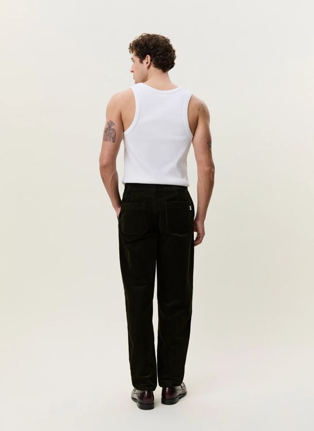 Pantalon Tapered Corduroy | Vert foncé