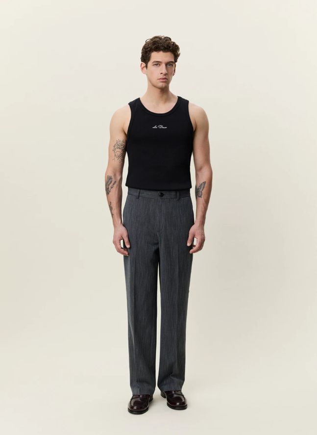 Pantalon Herringbone | Gris foncé