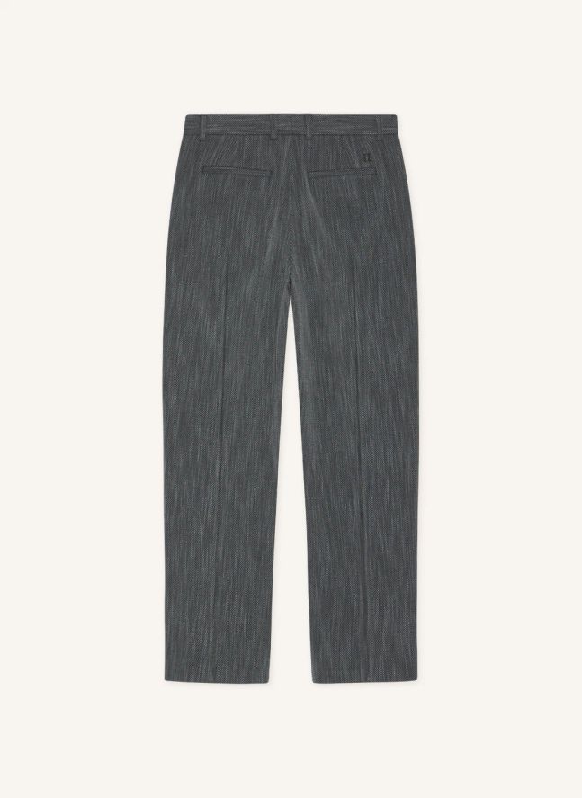 Pantalon Herringbone | Gris foncé