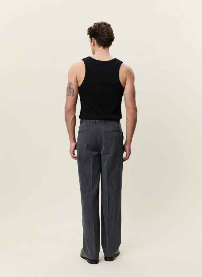 Pantalon Herringbone | Gris foncé