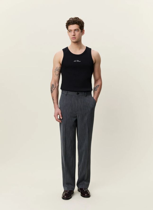 Pantalon Herringbone | Gris foncé
