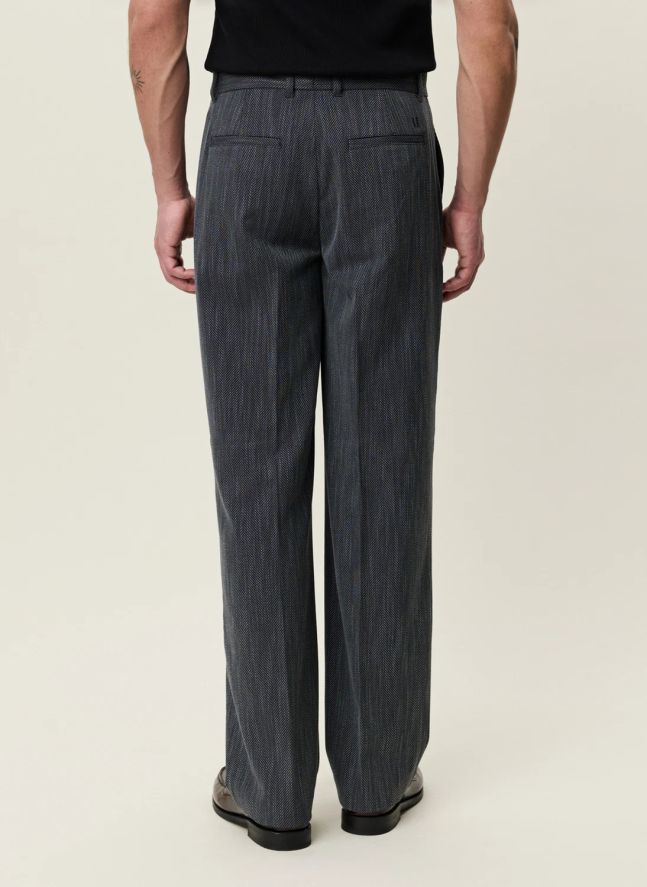 Pantalon Herringbone | Gris foncé