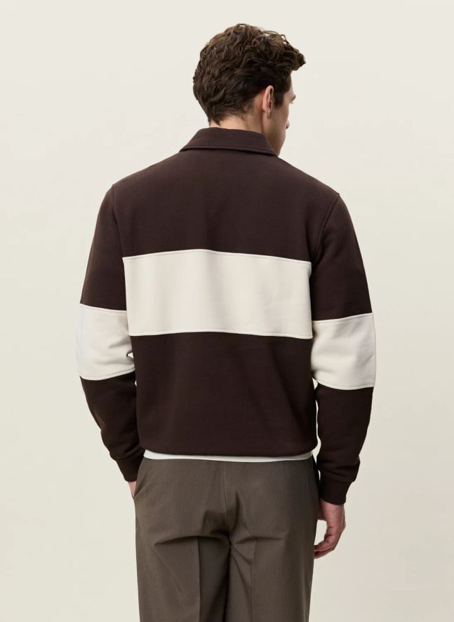 Polo Zippé Rugby | Marron