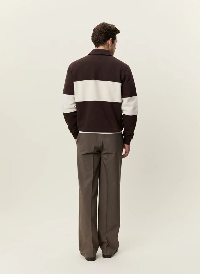 Polo Zippé Rugby | Marron