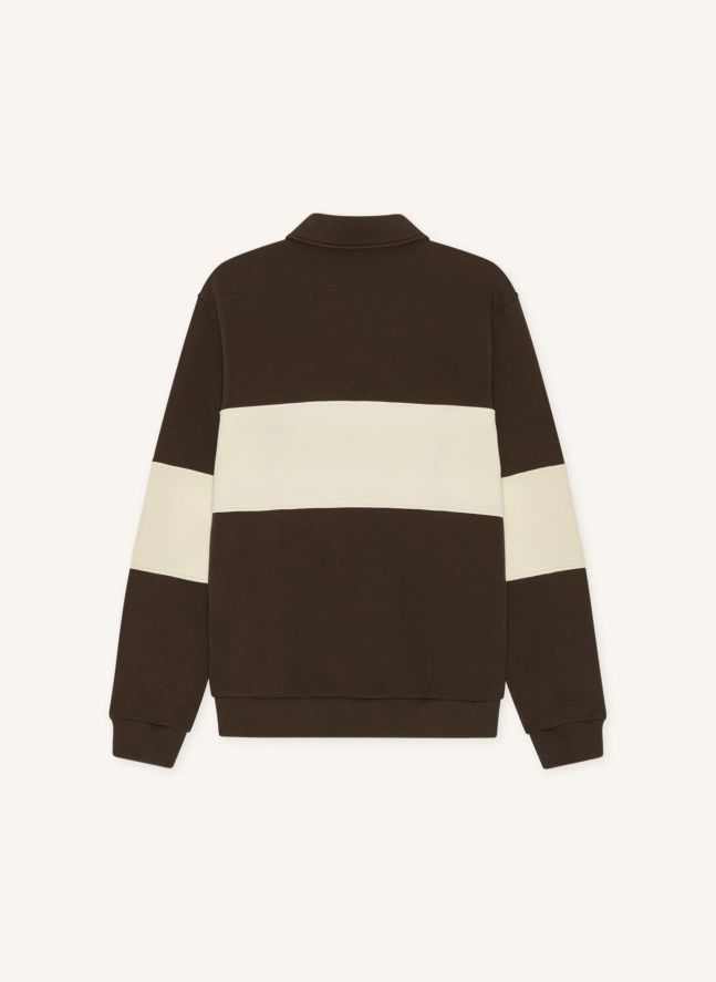 Polo Zippé Rugby | Marron