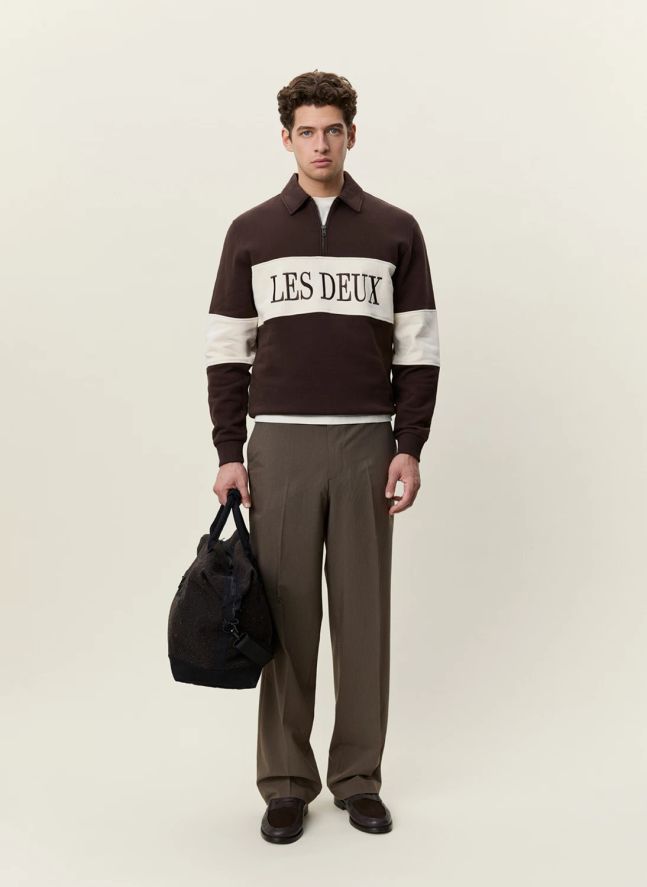 Polo Zippé Rugby | Marron