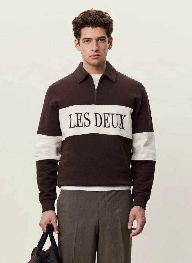 Polo Zippé Rugby | Marron