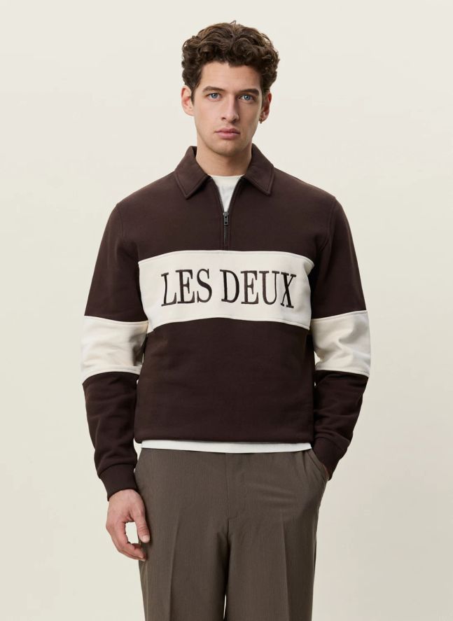 Polo Zippé Rugby | Marron