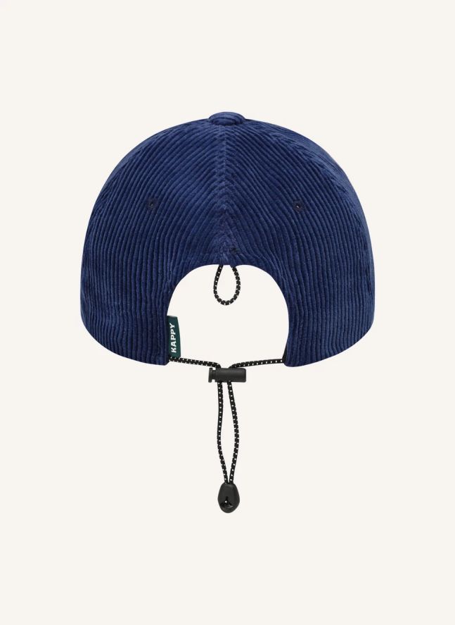 Casquette Logo Velours Côtelé | Bleu