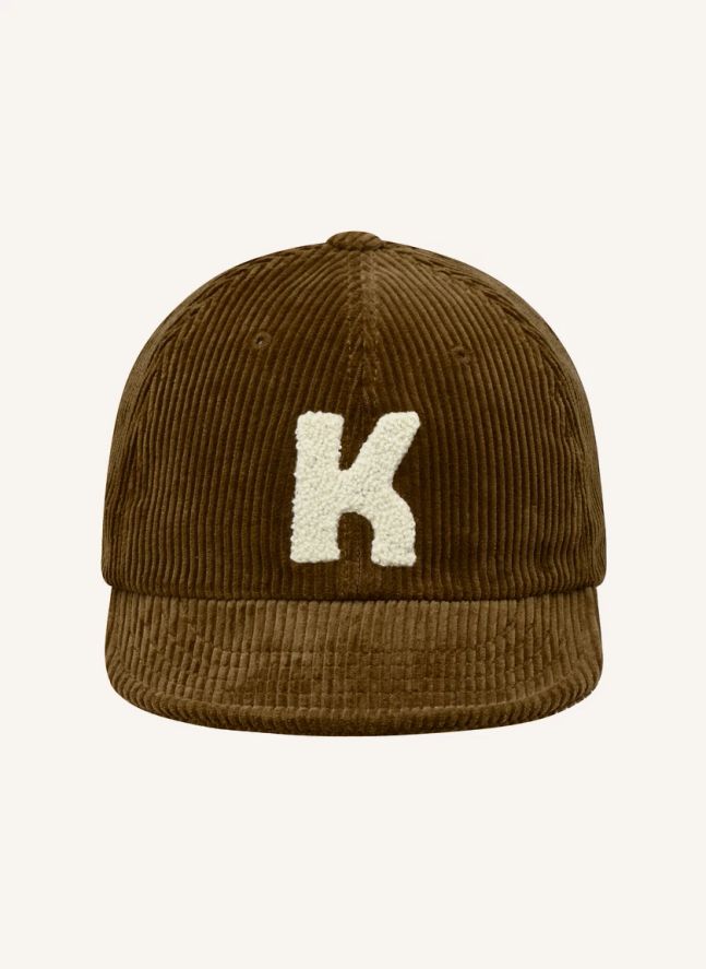 Casquette Logo Velours Côtelé | Marron