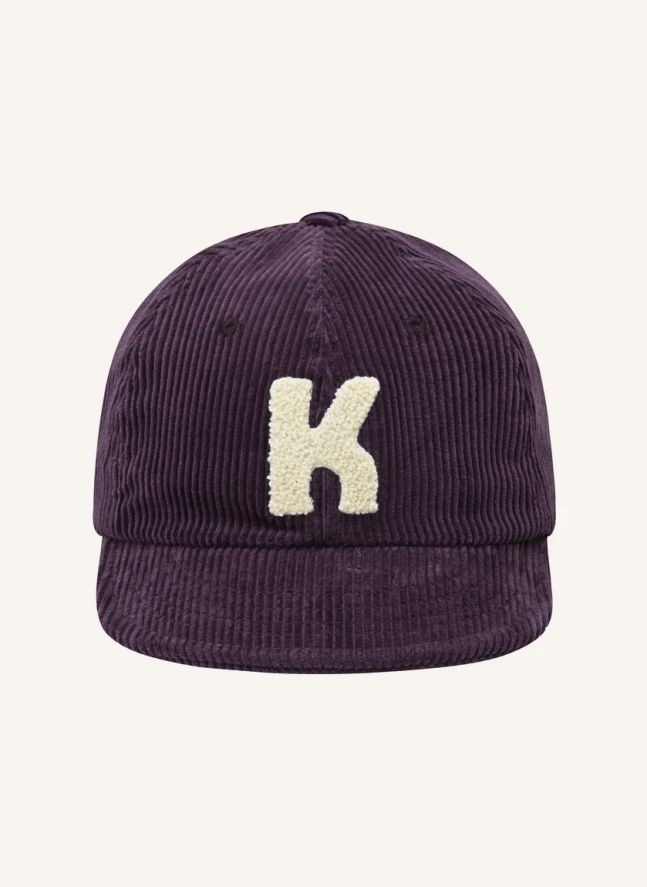 Casquette Logo Velours Côtelé | Violet