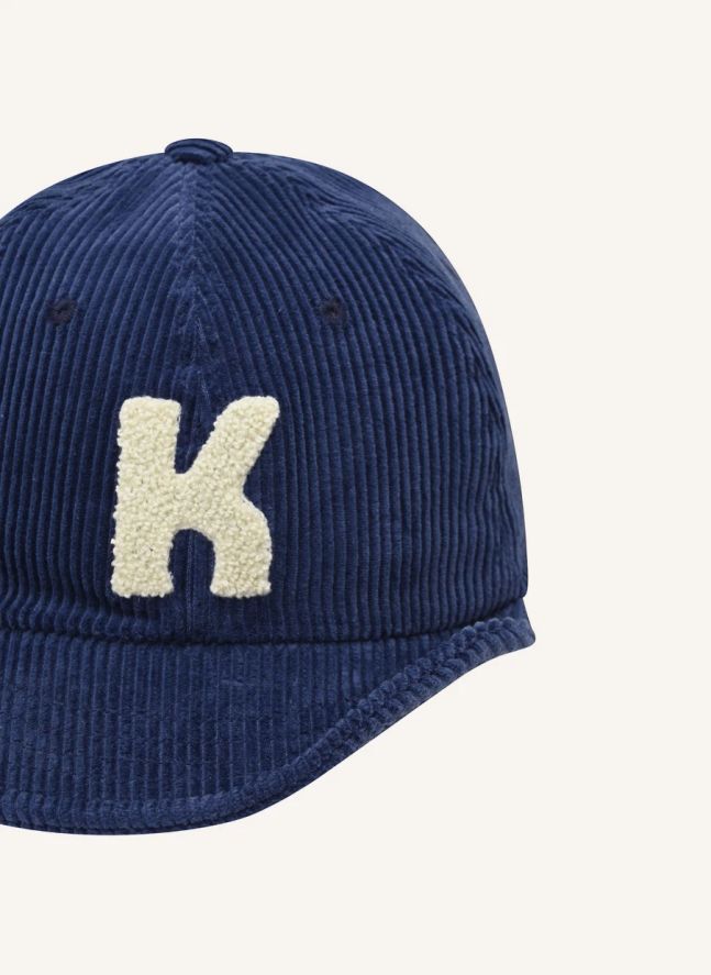 Casquette Logo Velours Côtelé | Bleu
