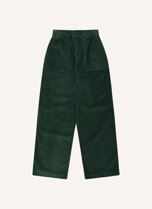 Pantalon Fatigue Velours Côtelé | Vert forêt