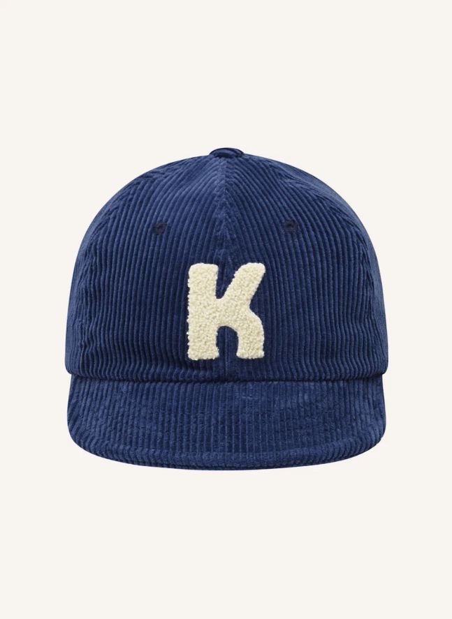Casquette Logo Velours Côtelé | Bleu