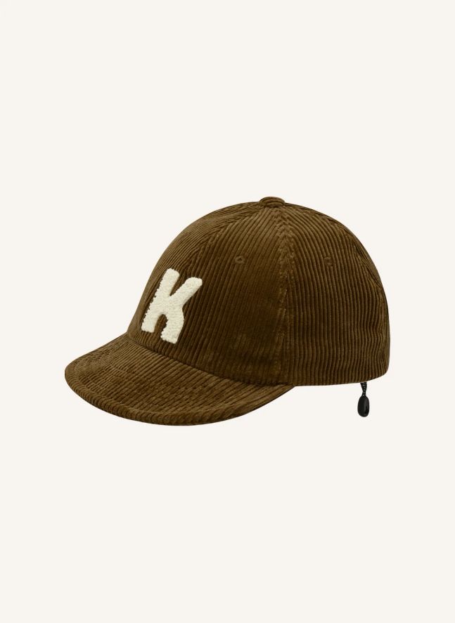 Casquette Logo Velours Côtelé | Marron