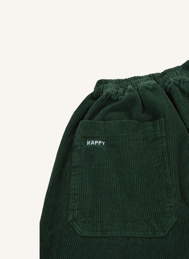 Pantalon Fatigue Velours Côtelé | Vert forêt