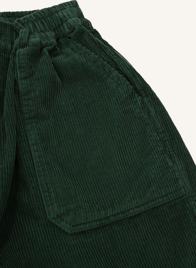 Pantalon Fatigue Velours Côtelé | Vert forêt