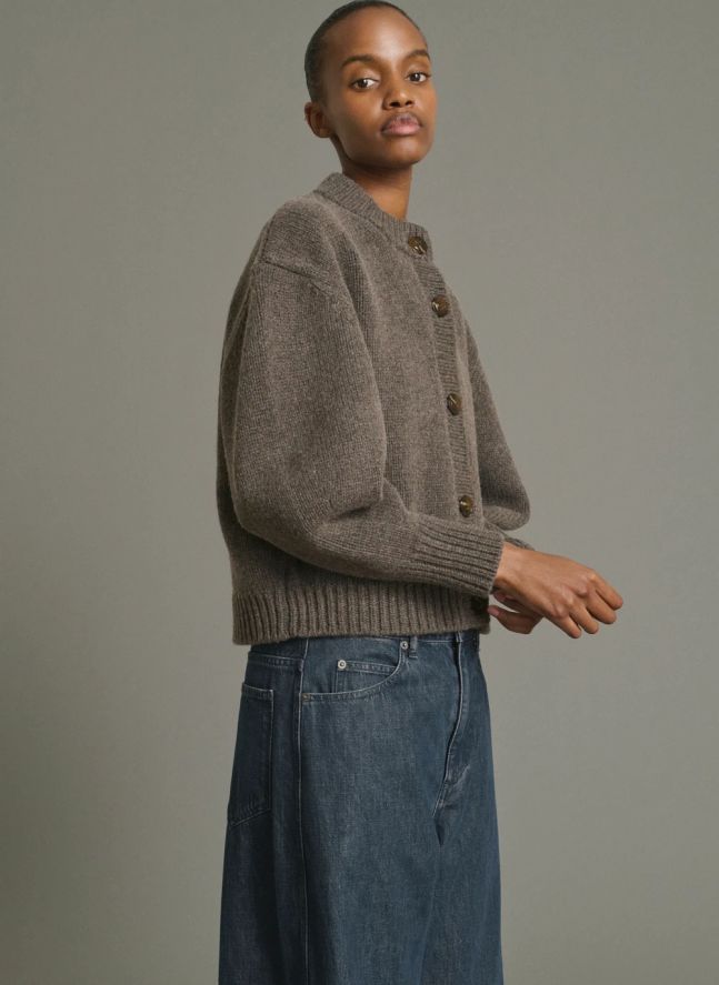 Cardigan Léonard Laine Mérinos | Marron glacé