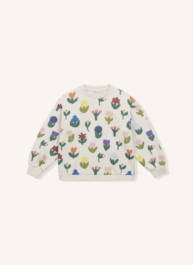 Sweat Fleuri Coton Bio | Vert