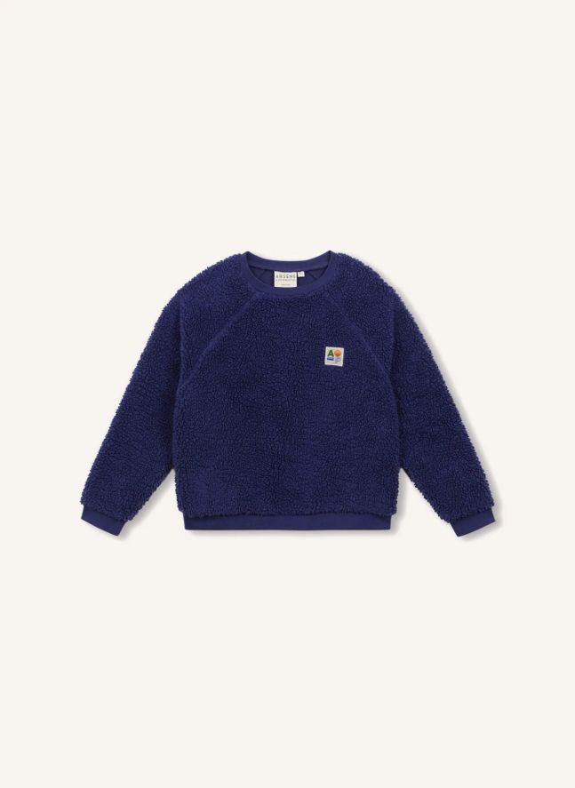 Sweat Façon Sherpa | Bleu marine