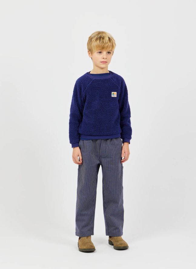 Sweat Façon Sherpa | Bleu marine
