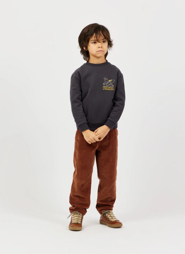 Sweat Baguette Coton Bio | Gris anthracite