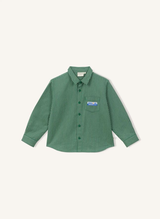 Chemise Rayée Denim | Vert