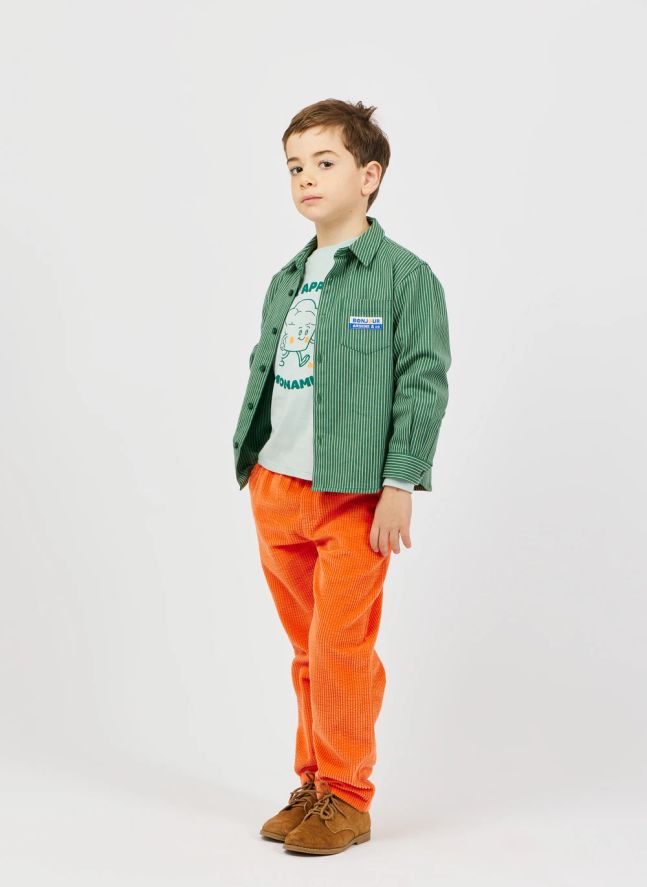 Chemise Rayée Denim | Vert