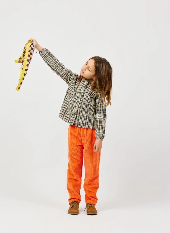 Pantalon Velours Côtelé Coton Bio | Orange