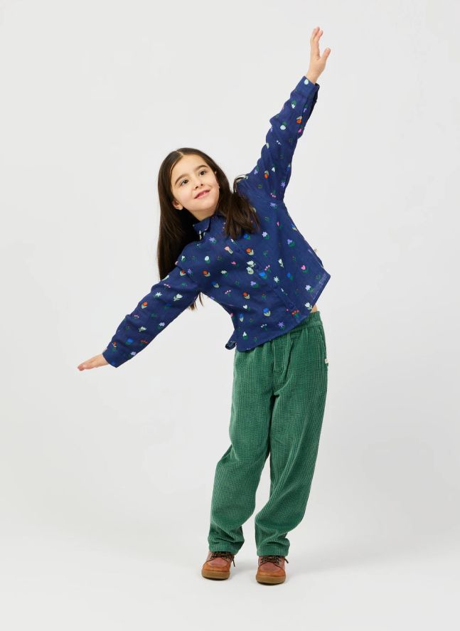Pantalon Velours Côtelé Coton Bio | Vert