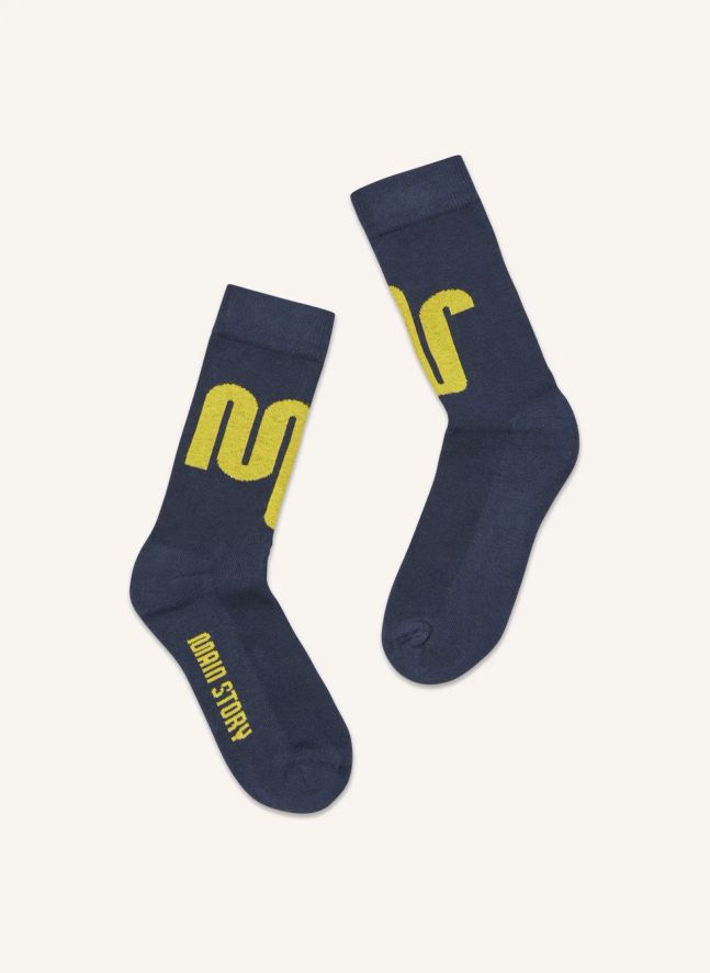 Chaussettes Logo Coton Bio | Bleu marine