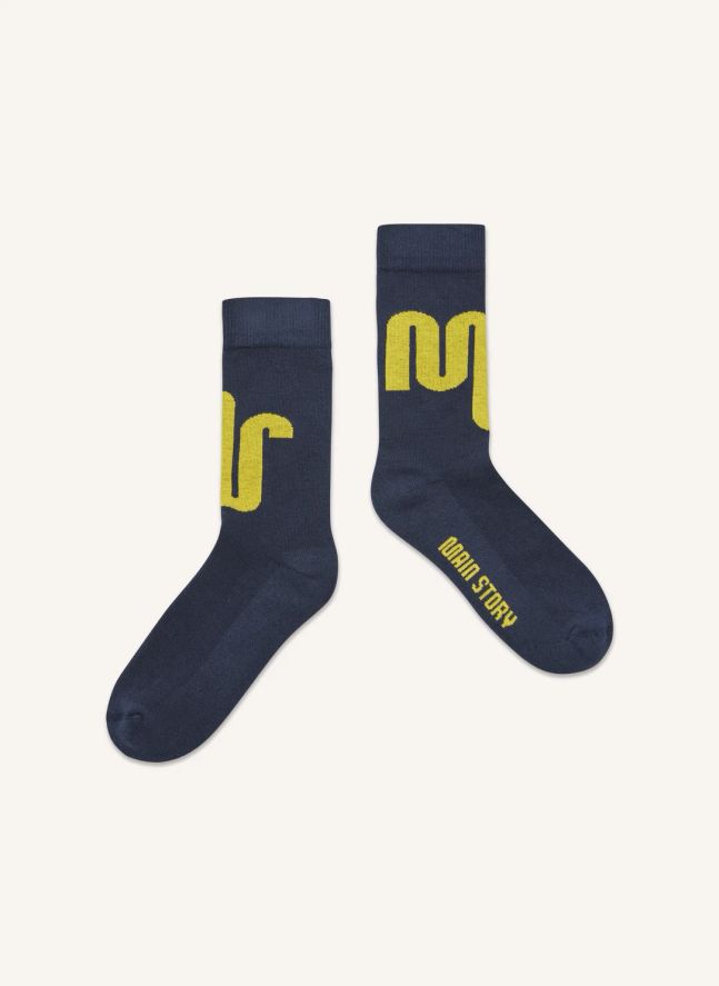 Chaussettes Logo Coton Bio | Bleu marine