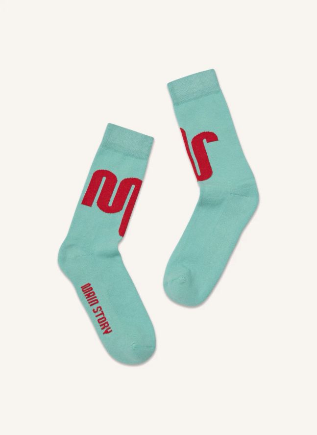 Chaussettes Logo Coton Bio | Bleu ciel