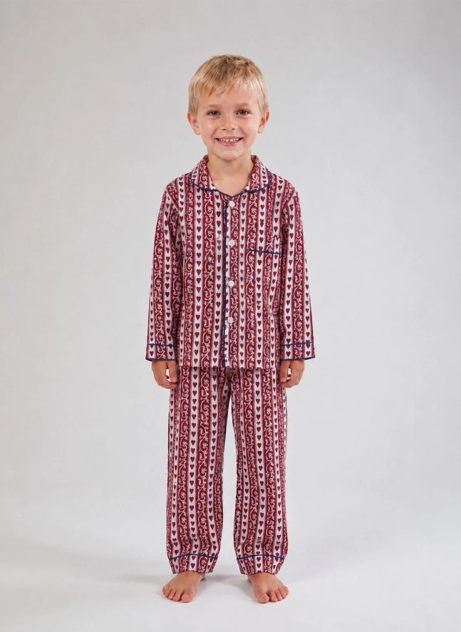 Pyjama Cœurs - Collection Enfant | Rouge